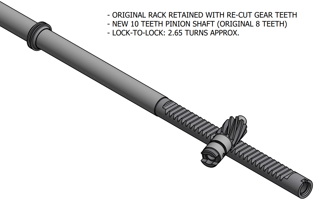 Power steering Quick racks CS Racing Alfa Romeo GTV6